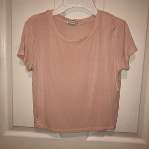 Cotton on pastel pink crop top
